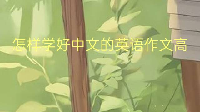 怎样学好中文的英语作文高中_初中高分英语作文5篇